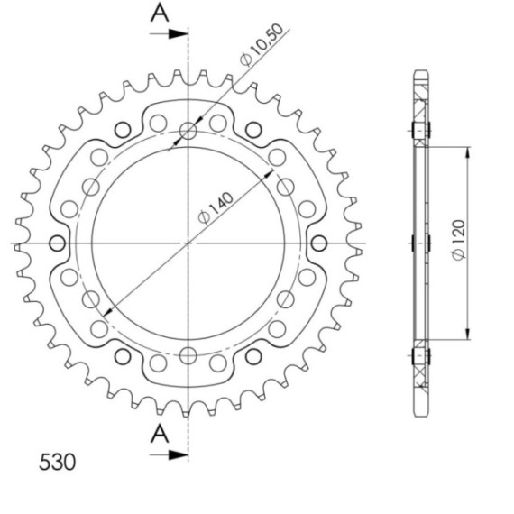 Supersprox Stealth Rear sprocket Blue  