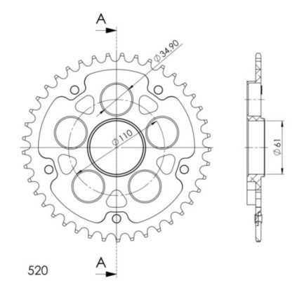 Supersprox Stealth Rear sprocket Black 