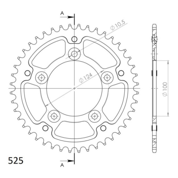 Supersprox Stealth Rear sprocket Blue  