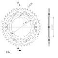 Supersprox Stealth Rear sprocket Gold 