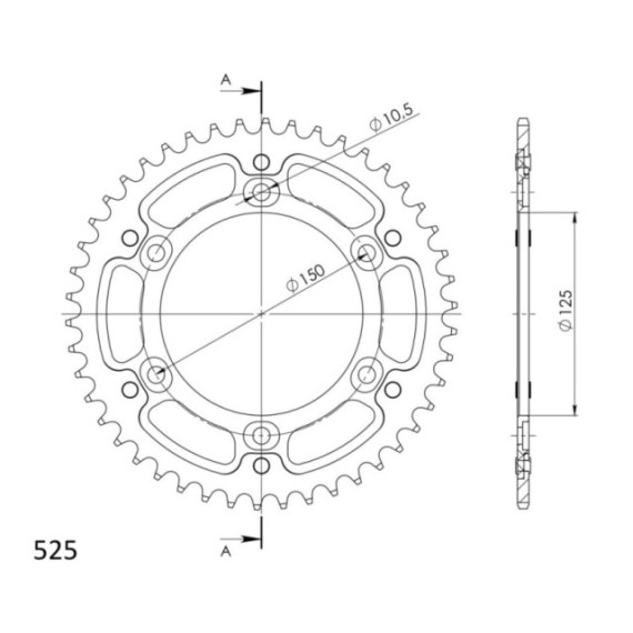 Supersprox Stealth Rear sprocket Orange 