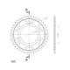 Supersprox Rear Sprocket Steel RFE-745:42 Gold