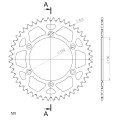 Supersprox Rear Sprocket Alu RAL-244:48 Black
