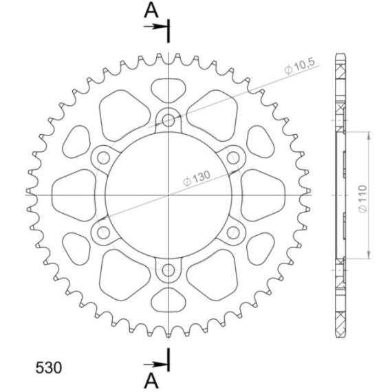 Supersprox Rear Sprocket Alu RAL-479:47 Blue