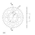 Supersprox Rear Sprocket Alu RAL-7092:38 Black