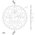 Supersprox Rear Sprocket Alu RAL-728:43 Red