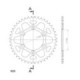 Supersprox Rear Sprocket Alu RAL-745:43 Black