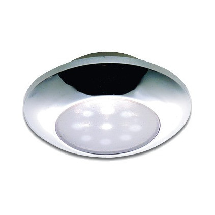 Osculati watertight chromed ceiling light, white LED light