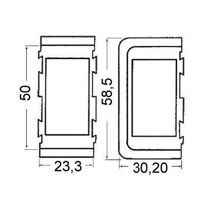 Central plastic receptacle