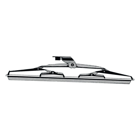 SS windshield blade w. silicone flap 405 mm