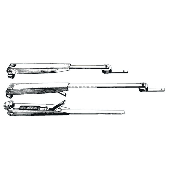 SS adjustable telescopic wiper arm 457/610 mm