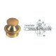 Polished brass knob 23 mm