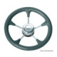 Polyurethane steer. wheel SS spokes Ø 280 mm black