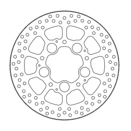 Moto-Master Halo Brakedisc rear Honda: VFR800F ABS/Plus ABS, VRF800X Crossrunner