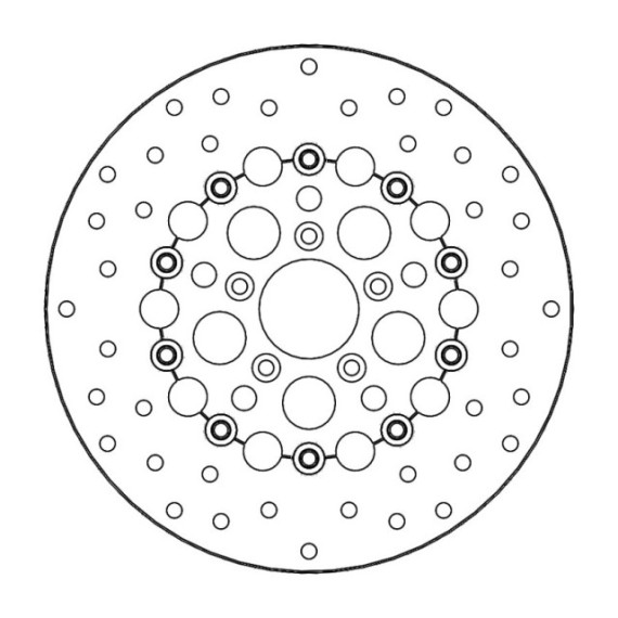 Moto-Master Harley Kingman Brakedisc kelluva Ø300 teräs keskiö (8,7mm holes)