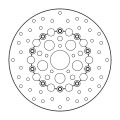 Moto-Master Harley Kingman Brakedisc kelluva Ø300 teräs keskiö (8,7mm holes, no 