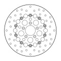 Moto-Master Harley Kingman Brakedisc kelluva alu keskiö black Ø292 (8.7mm holes)