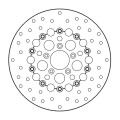 Moto-Master Harley Kingman Brakedisc kelluva alu keskiö black Ø300 (8.7mm holes)