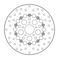 Moto-Master Harley Kingman Brakedisc kelluva Ø300 alu keskiö black (8,7mm holes,