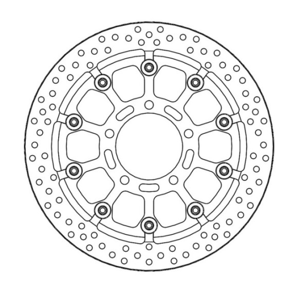 Moto-Master Prof. Halo Brakedisc front Kawasaki: ZX-6R (T-floater 300x6.0x33mm)