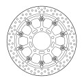 Moto-Master Prof. Halo Brakedisc front Kawasaki: ZX-6R (T-floater 300x6.0x33mm)