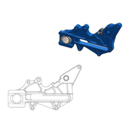 Moto-Master Adapter Husqvarna: Factory rear Ø220mm blue (including Enduro adapte