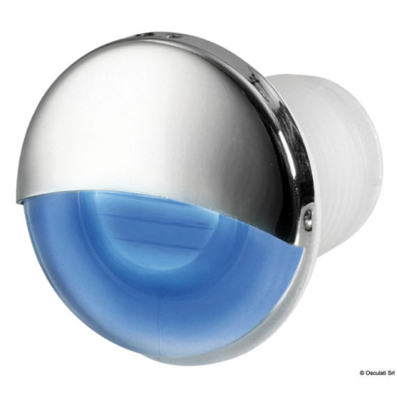 Recess fit LED courtesy light round blue