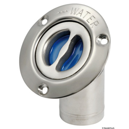 Osculati WATER deck plug polished SS 45° angled 38 mm