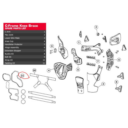 Leatt Padding kit Junior C-Frame Pair