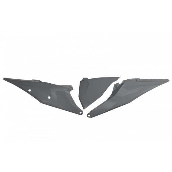 UFO Side panel + Airbox cover left KTM125-500 SX/SX-F 19- , EXC/EXC-F 21- Grey 