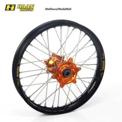  Haan wheel KTM EXC & EXC-F 18-2.15 ORANGE HUB/BLACK A60 RIM WITH CUSH