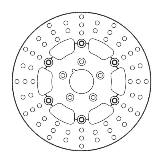 Motomaster Harley Adrian floating disc Ø292 steel carrier (8.7mm holes)