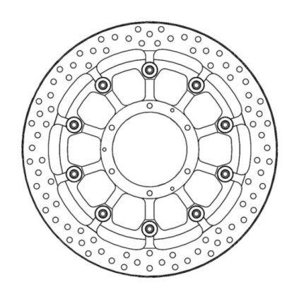 Motomaster Prof Halo front disc Honda: CBR1000RR '08-'16 (T-floater 320x7.1x30mm
