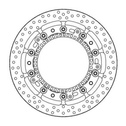 Motomaster Prof. Halo front disc BMW: S1000RR (T-floater 320x6.0x34mm ABS)