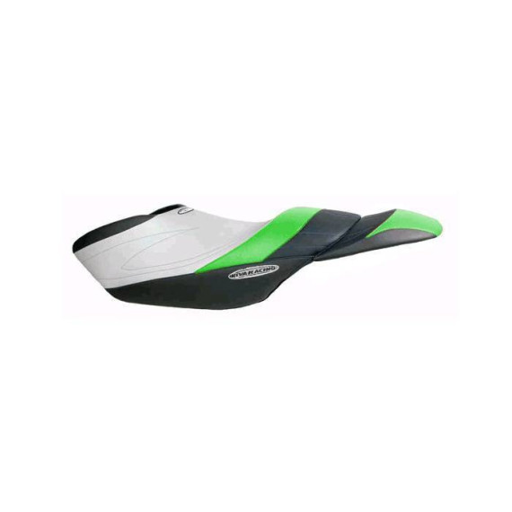 RIVA YAMAHA FZR SEAT COVER - BLACK/ GREEN/ SILVER