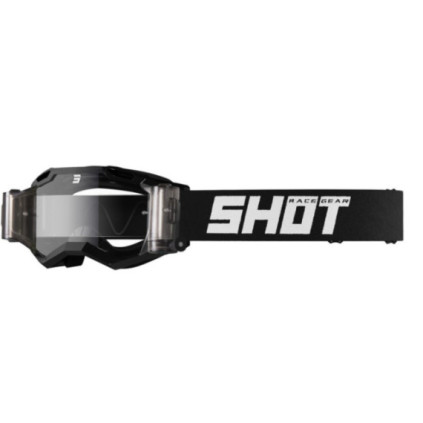 SHOT Goggles Assault 2.0 Solid Black Roll-Off Glossy