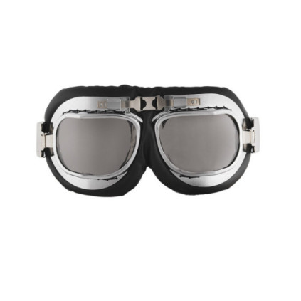 Grand Canyon Bikewear Leather Goggles Flyer Chrome Bended glasses