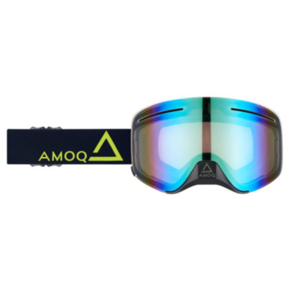 AMOQ Vision Vent+ Magnetic Goggles Black-HiVis - Gold Mirror