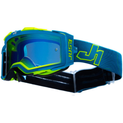 Just1 Goggle Nerve Frontier Teal Yellow Fluo Mirror Light Blue Lens
