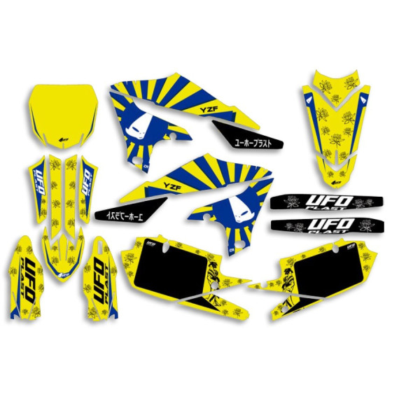 UFO Graphic Kit YZ 250F 2019- /450 2018- Akaishi Neon Yellow