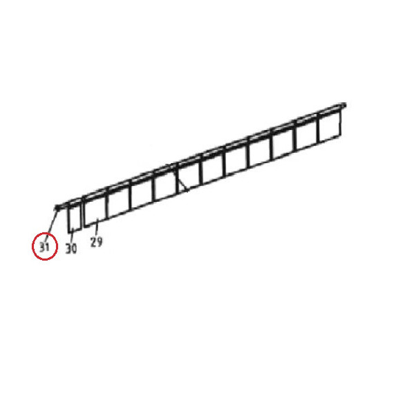 Bronco Protection plate axle for flail mower 77-12490