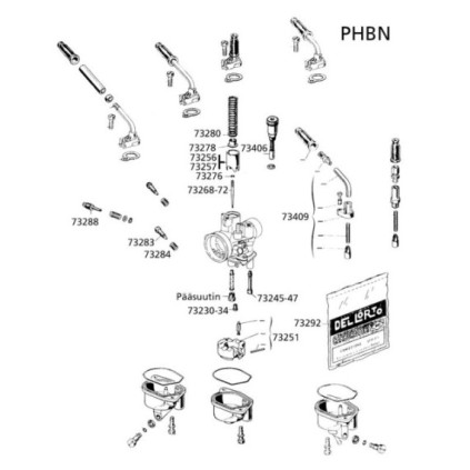 Dellorto Throttle needle, A11, Dellorto PHBN , PHVA