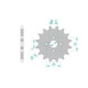 Forte Front sprocket, 13 teeth (420), Honda Z50 Monkey