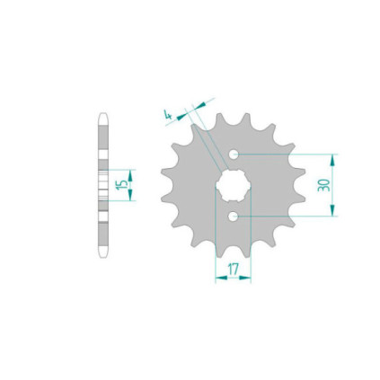 Forte Front sprocket, 12 teeth (420), Skyteam Monkey / Jincheng Monkey