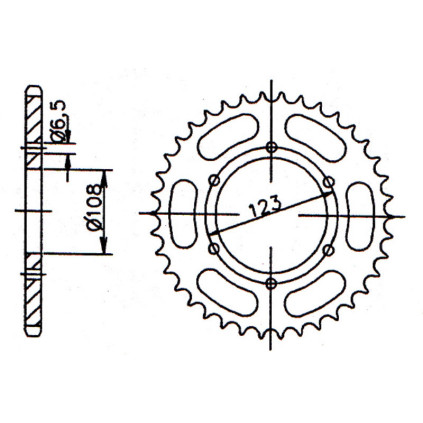 Forte Rear sprocket, 58 teeth (420), Ø108mm, Aprilia 14-, Derbi 11-, Gilera 10-