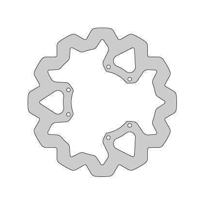 Delta Braking Brake disc, Front, Ø260mm, Aprilia / Derbi Senda / Gilera