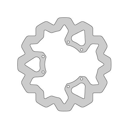 Delta Braking Brake disc, Front, Ø260mm, Aprilia / Derbi Senda / Gilera