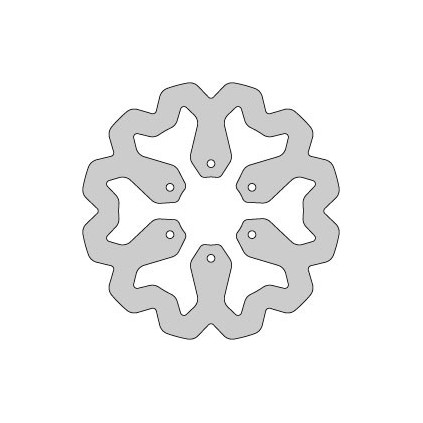 Delta Braking Brake disc, Rear, Ø220mm, Derbi Senda DRD