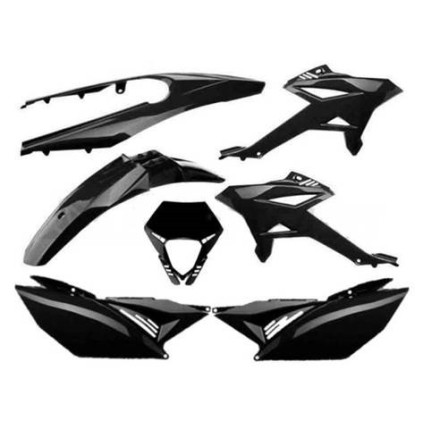 Garage Fairing kit, Black, Beta RR 50 Enduro, Motard, SM 12- , (7-parts)