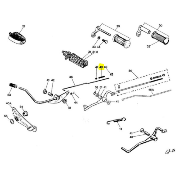 Brake rod spring, Tunturi